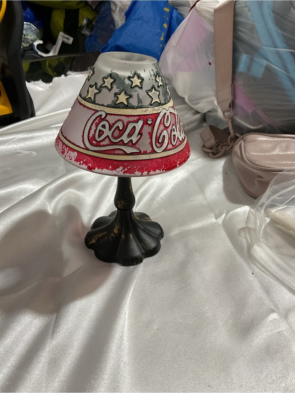 Coca Cola Red White Americana Table Lamp